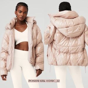 ALO Stunner Puffer Jacket Dusty Pink Size Small